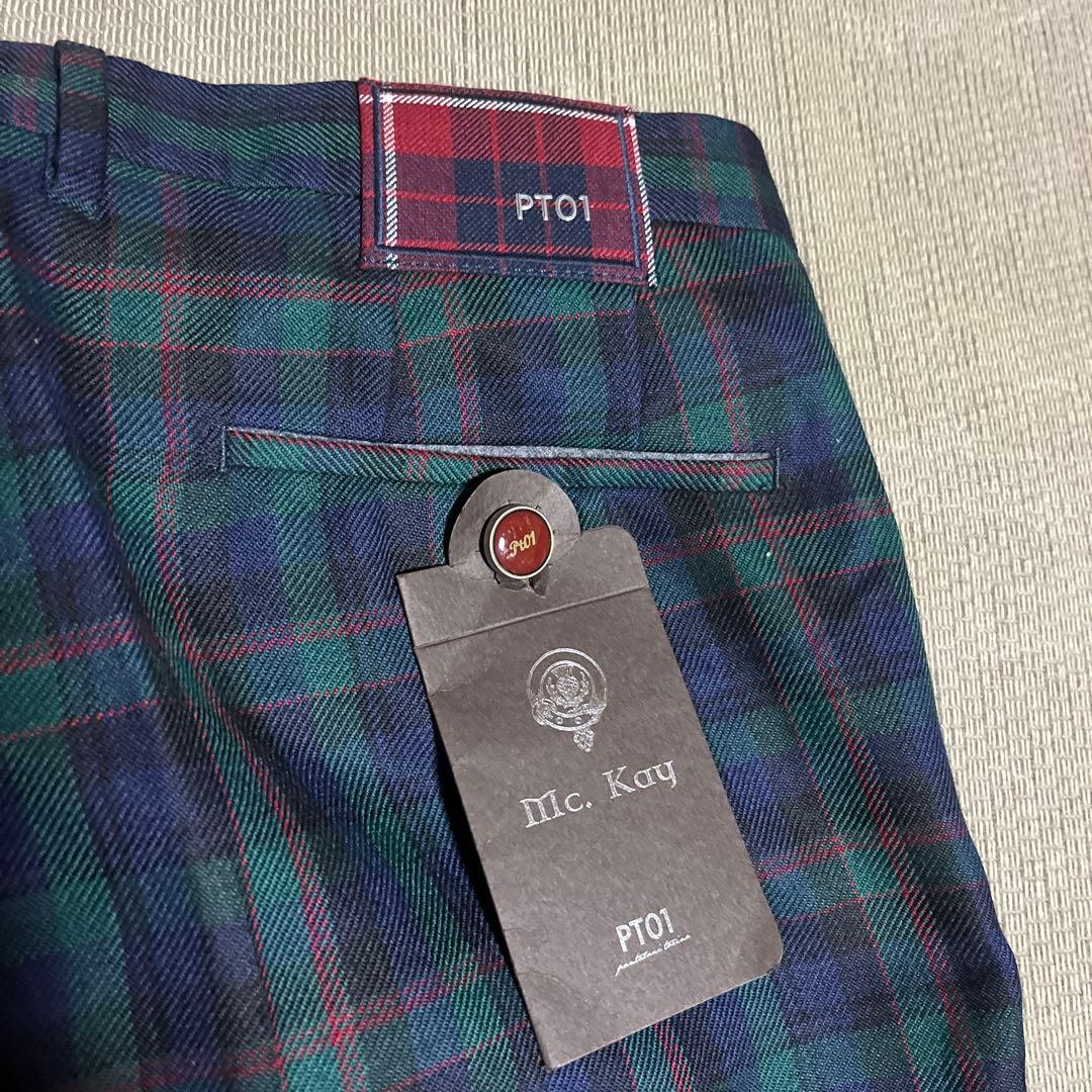 PT01 チェック柄 スラックス 50