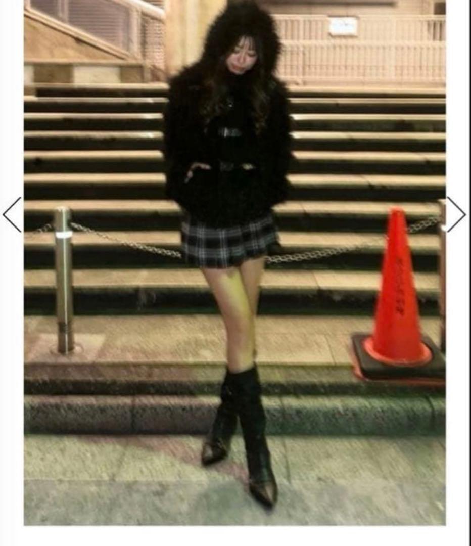 lagua gem ファー　ジャケット　ブラック ラグアジェム