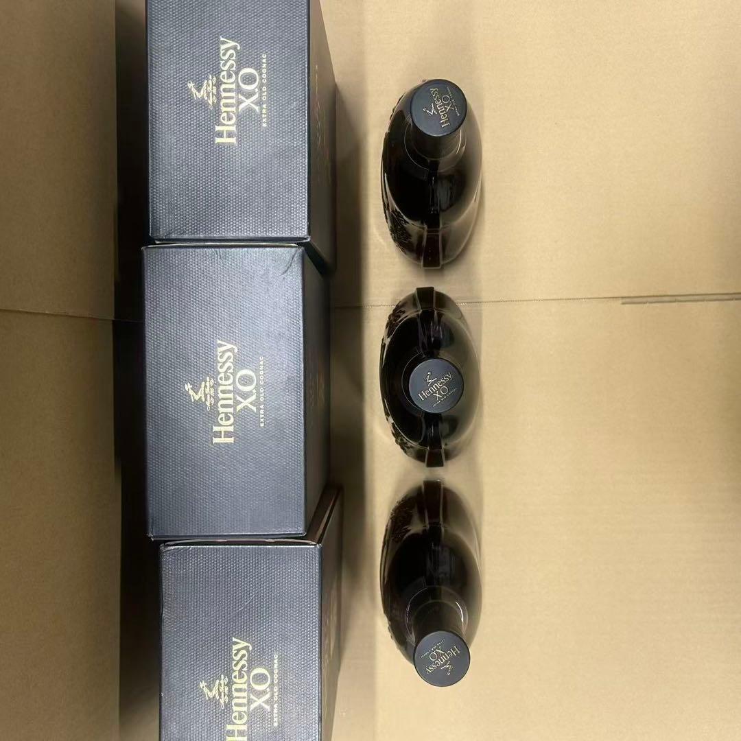 古酒 並行 Hennessy ヘネシー XO 黒キャップ 箱付き 3点セット