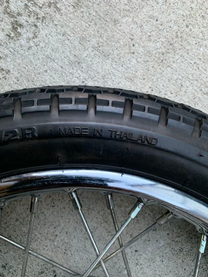 初代スーパーカブプロ50 リヤ14インチタイヤ付ホイール