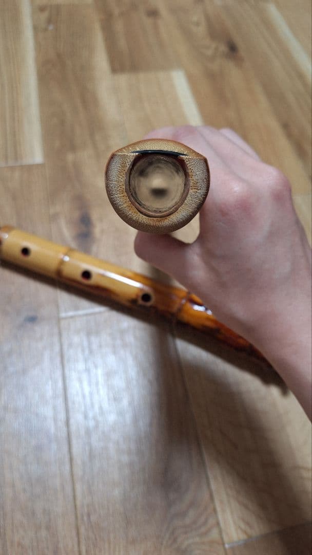 尺八 2尺2寸 Bb管 仙山銘 7孔 長管