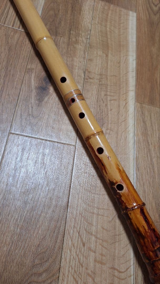 尺八 2尺2寸 Bb管 仙山銘 7孔 長管