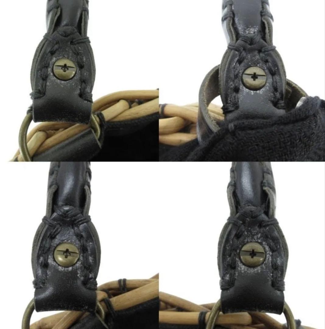 美品 ebagos エバゴス かごバッグ 新品未使用のリネンかぶせナチュラル付！