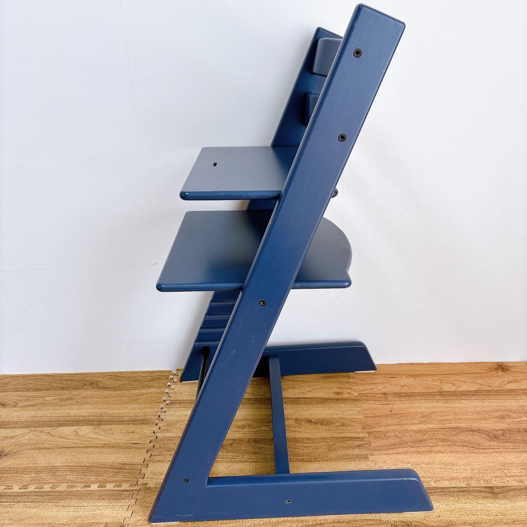 良品　ストッケ　トリップトラップ　廃盤カラー　ダークブルー　ベビーチェア