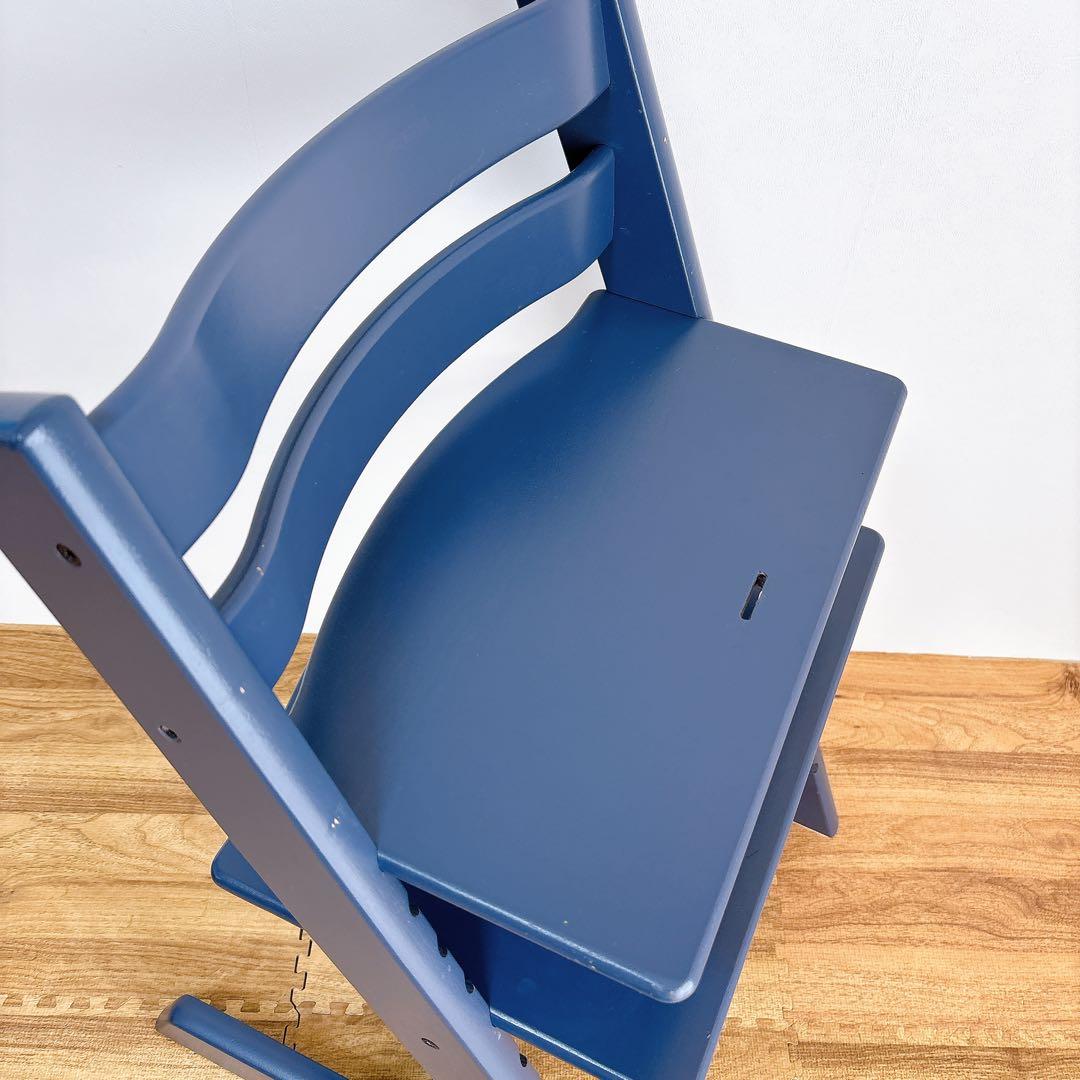 良品　ストッケ　トリップトラップ　廃盤カラー　ダークブルー　ベビーチェア