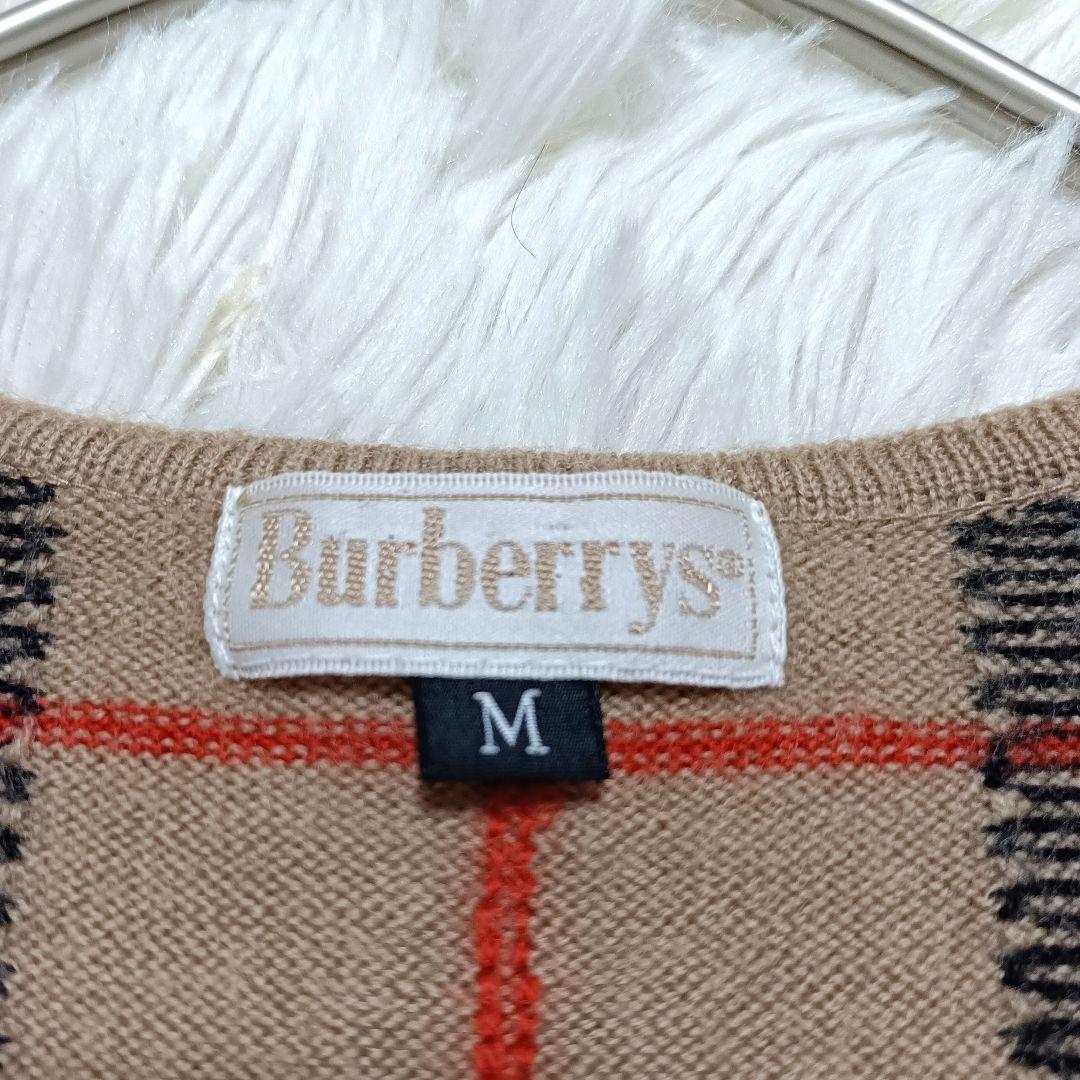 美品♪︎バーバリーズ ウールニットベスト ノバチェック ハニーベージュ