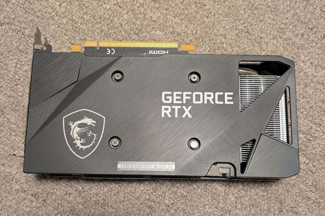 MSI VENTUS 2X RTX 3060　12GB GDDR6