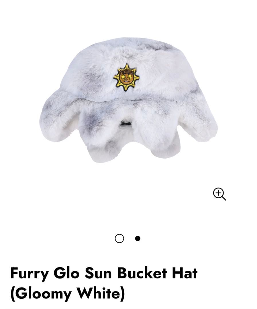 帽子 Furry Glo Sun Bucket Hat (Gloomy White)