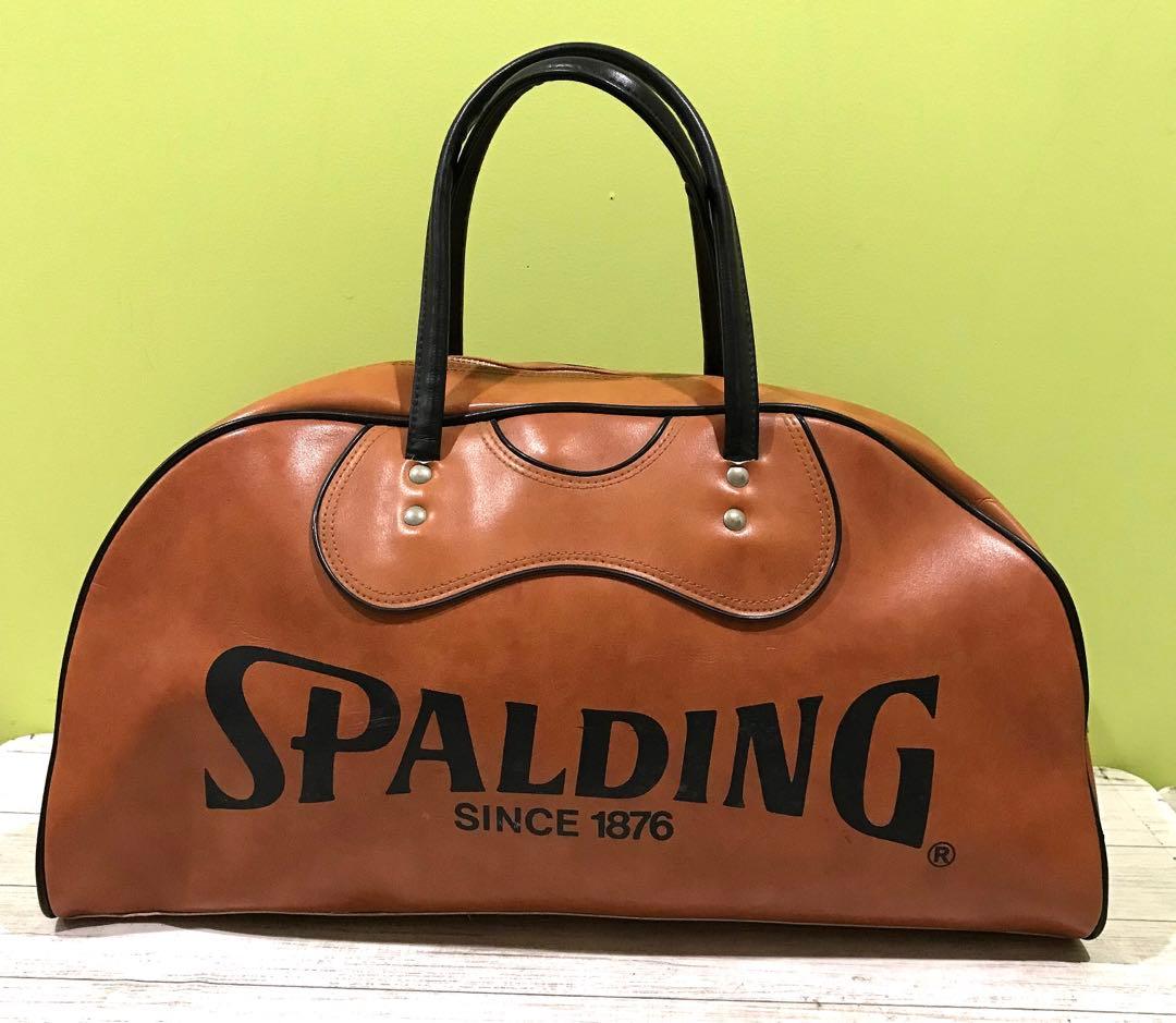 70ｓ ＳＰＡＬＤＩＮＧ レザー ボストンバッグ ヴィンテージ ブラウン 希少