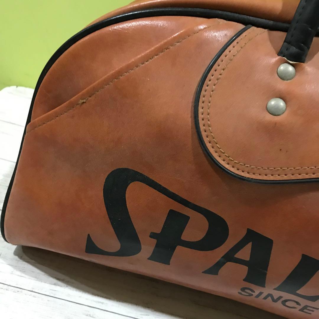 70ｓ ＳＰＡＬＤＩＮＧ レザー ボストンバッグ ヴィンテージ ブラウン 希少