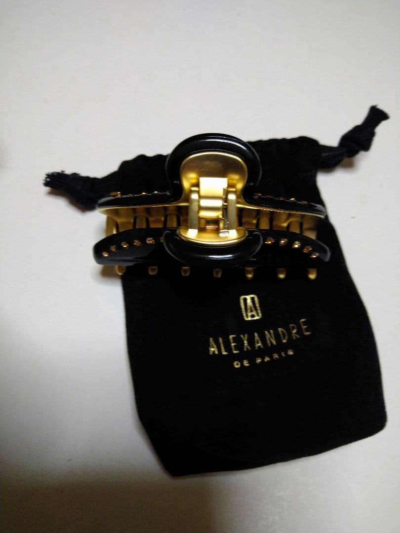 ALEXANDRE DE PARIS ヘアクリップ 黒/金