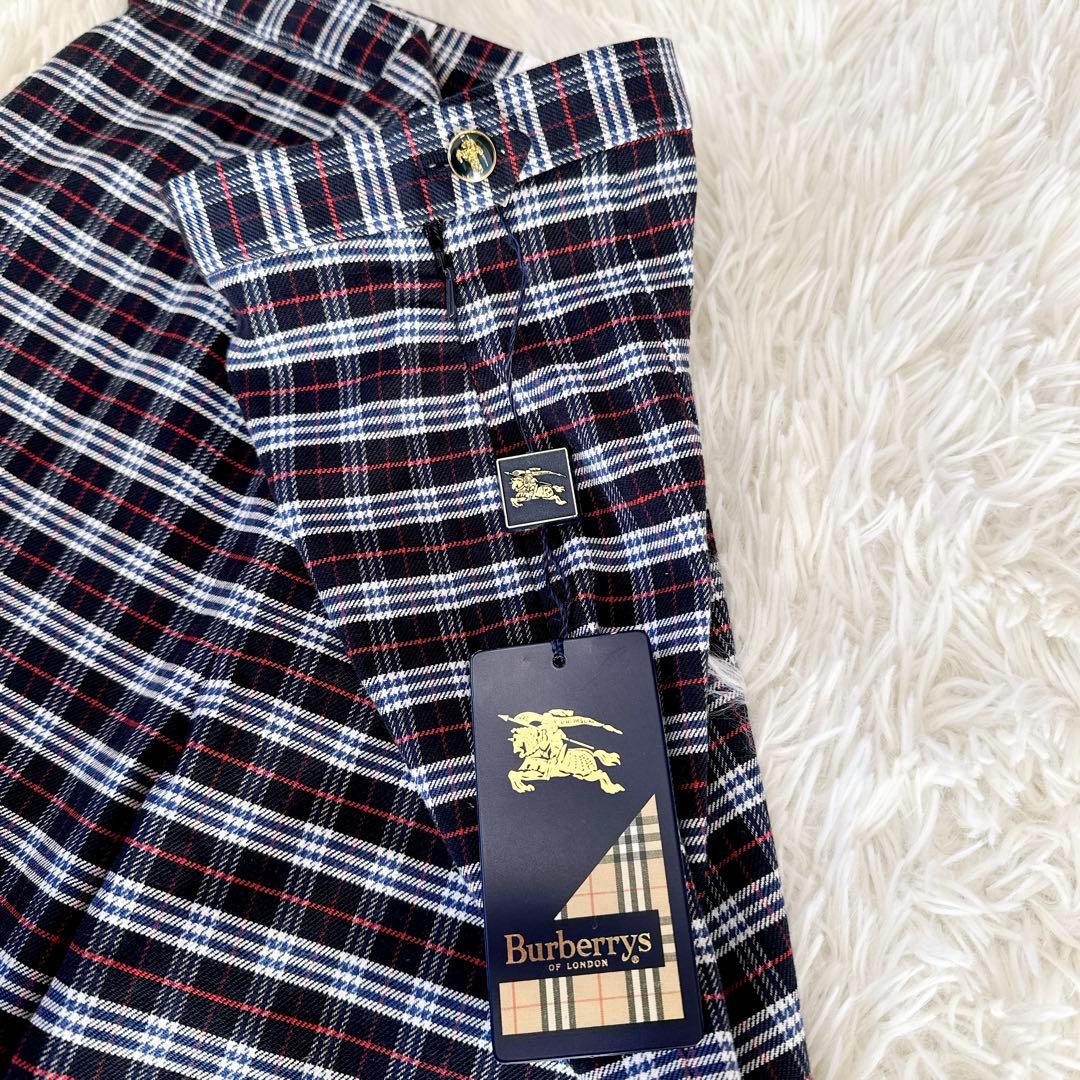 新品　タグ付きBurberrys チェックパンツ　ネイビー