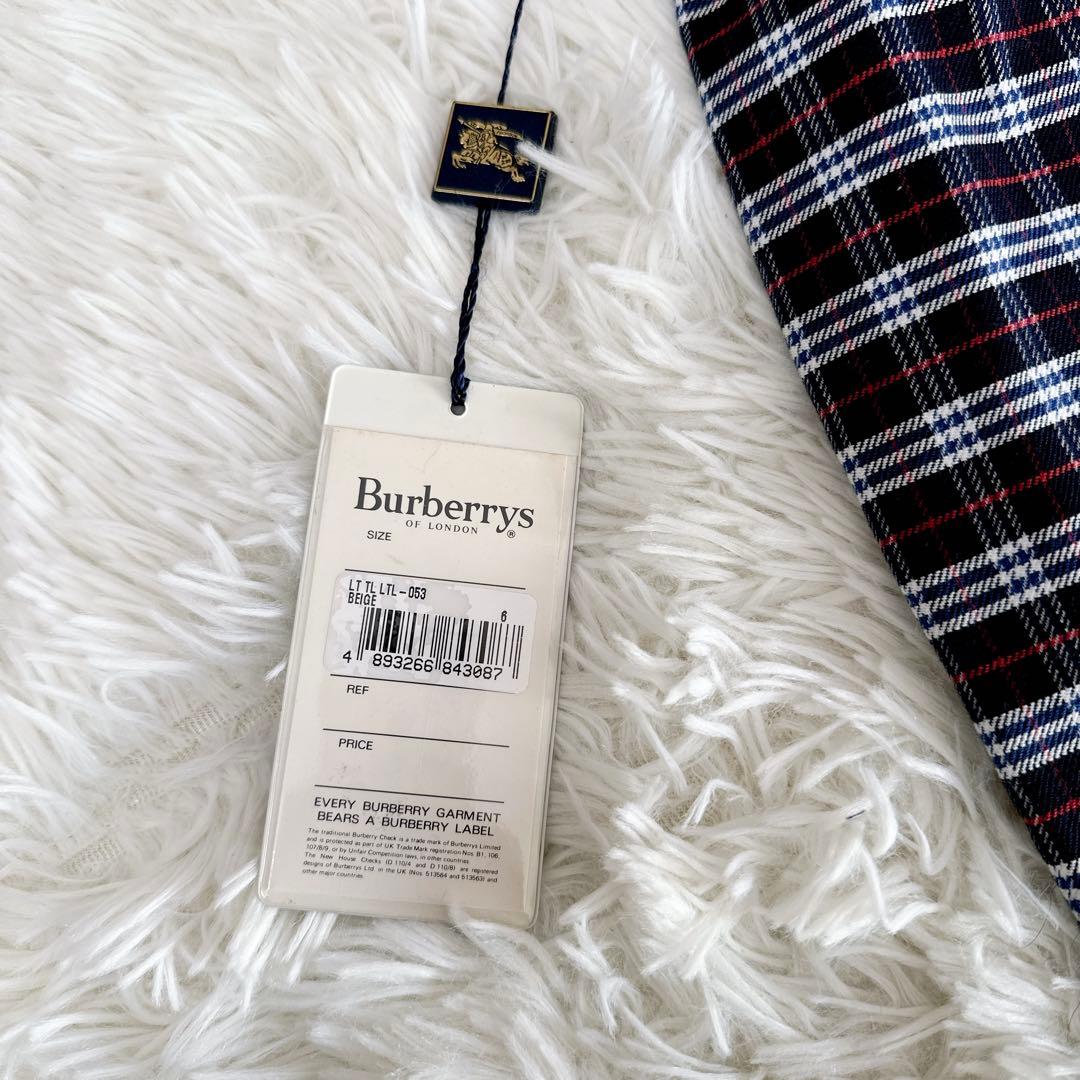 新品　タグ付きBurberrys チェックパンツ　ネイビー