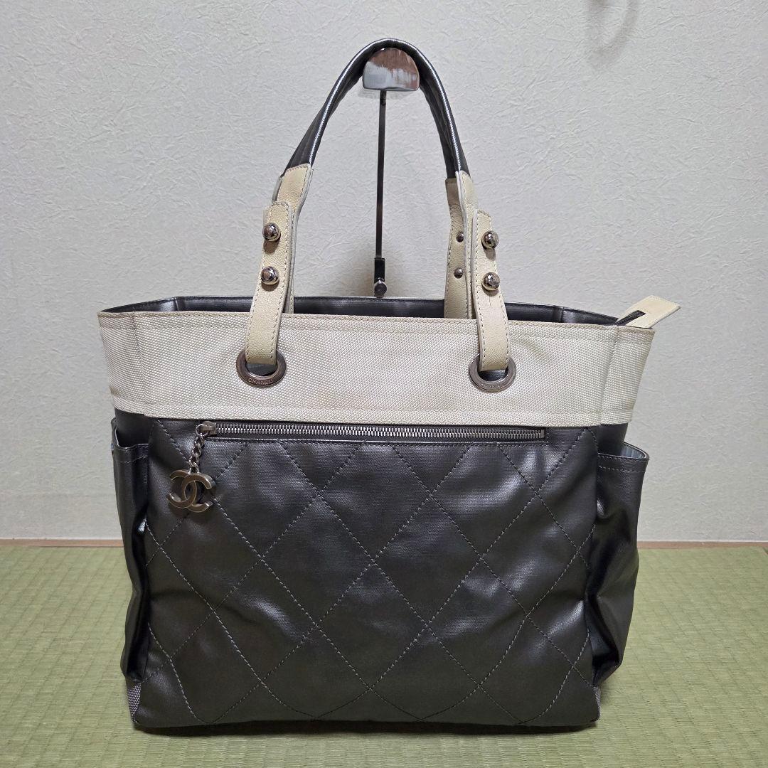 CHANEL パリビアリッツGM トートバック コーティングキャンバス