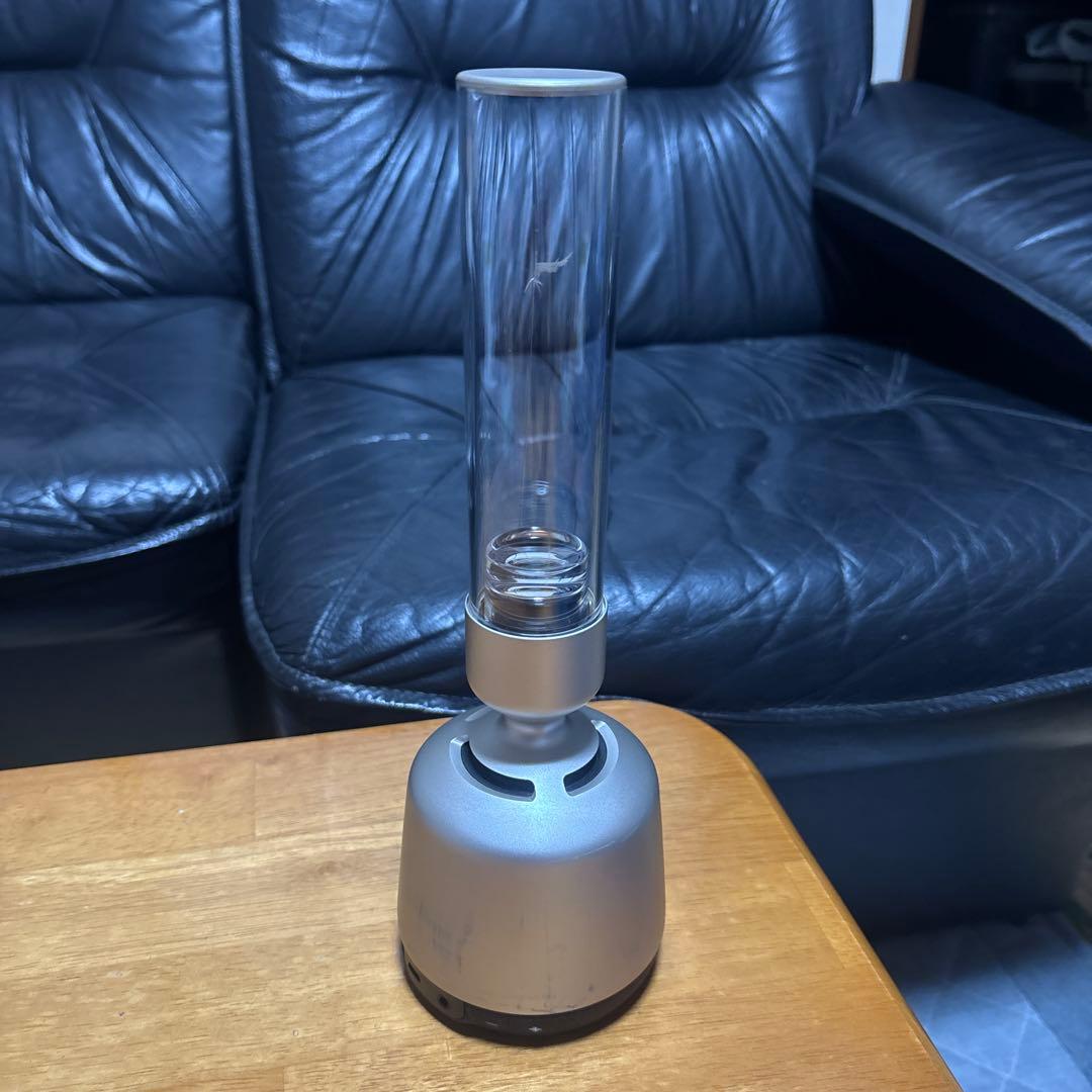 ワイヤレススピーカー ガラスチューブ シルバー