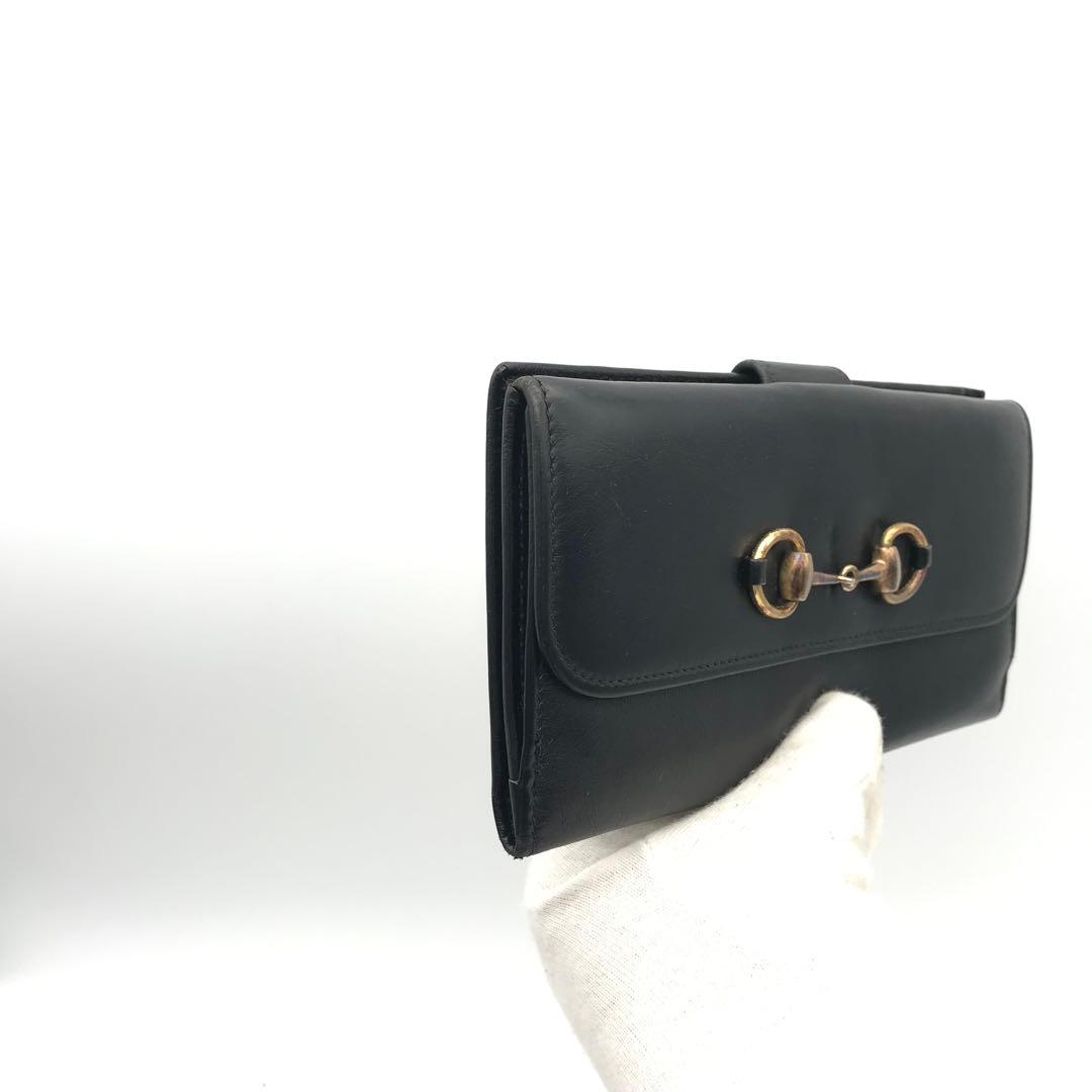 正規品　極美品　オールドグッチグッチ財布　グッチ長財布　ホースビット