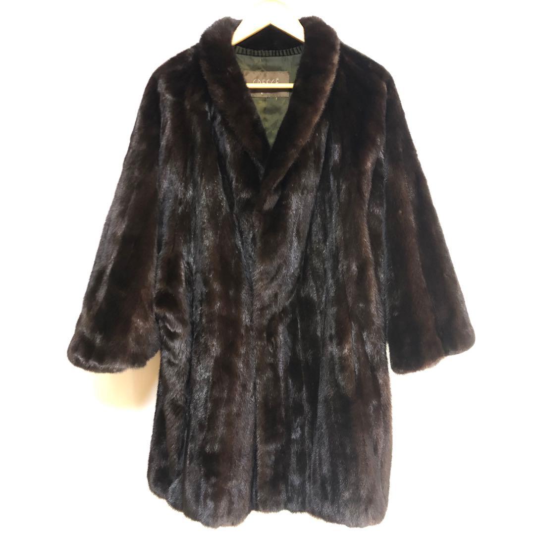 MOONBAT vigntage ファーコート ミンク 七分袖 レディース