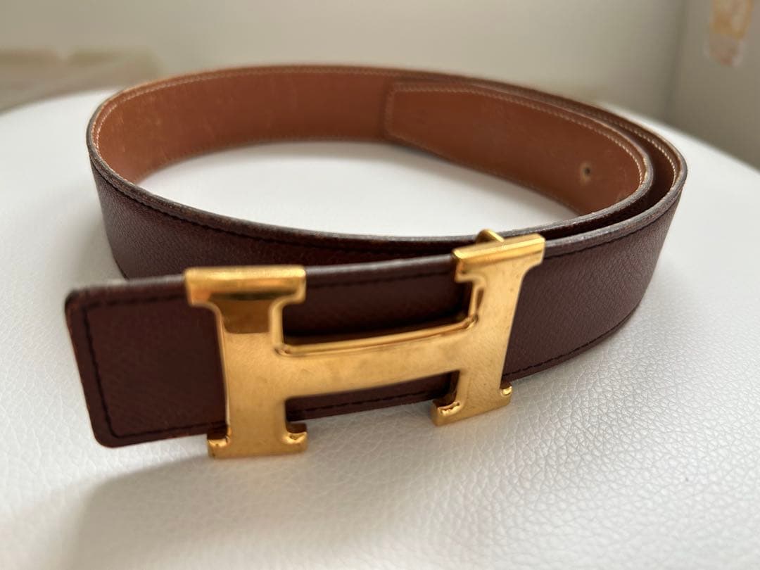 再度値下げしました　HERMES コンスタンス　ブラウン ベルト サイズ63