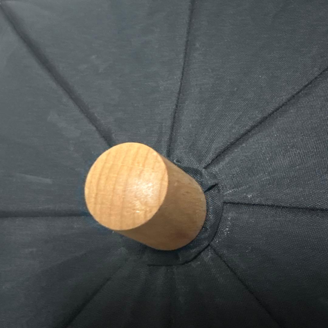 サンバリア100 フリル　ブラック 日傘 二段折