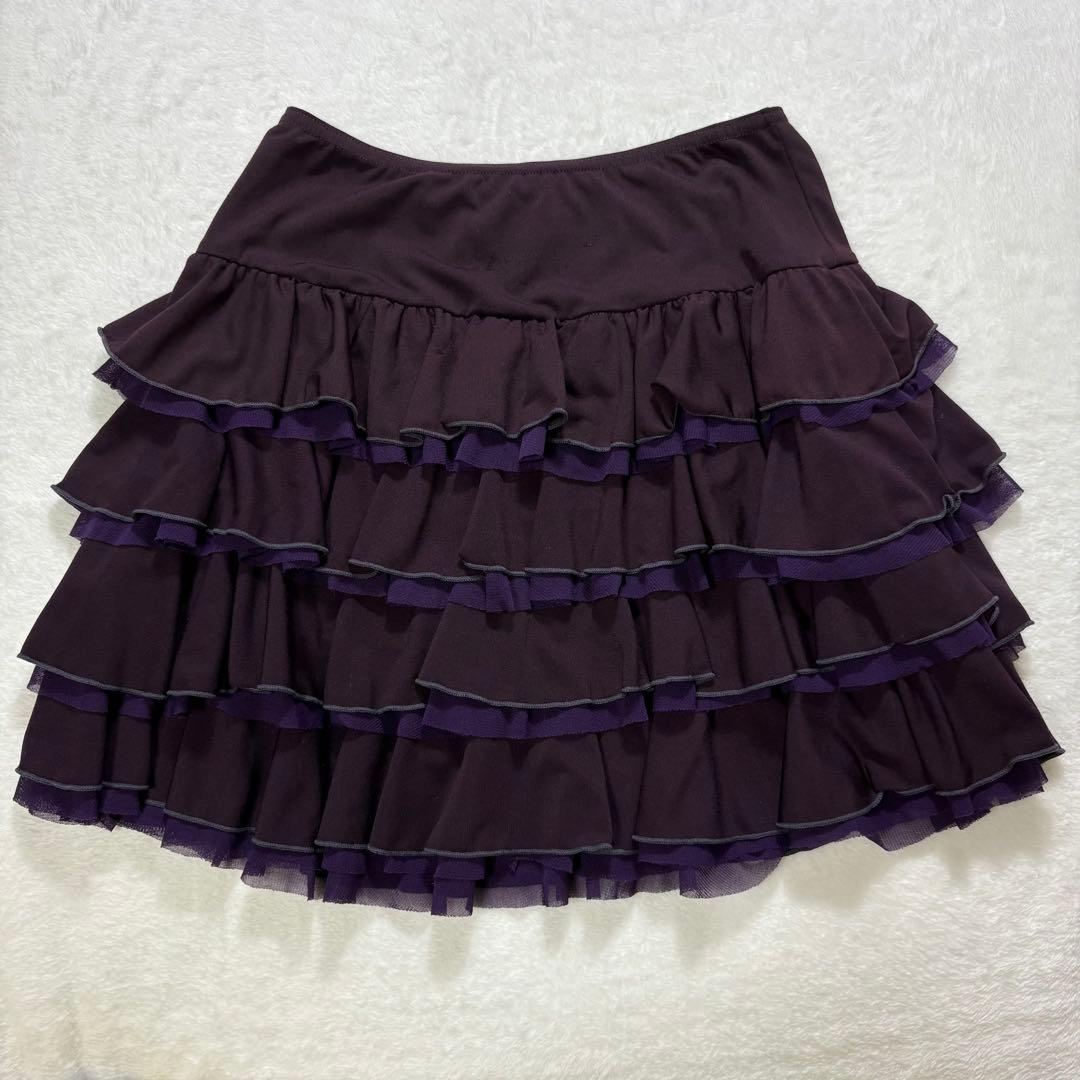 Ozz Croce ミニスカート　フレア　レイヤード　ティアード　ドラゴン