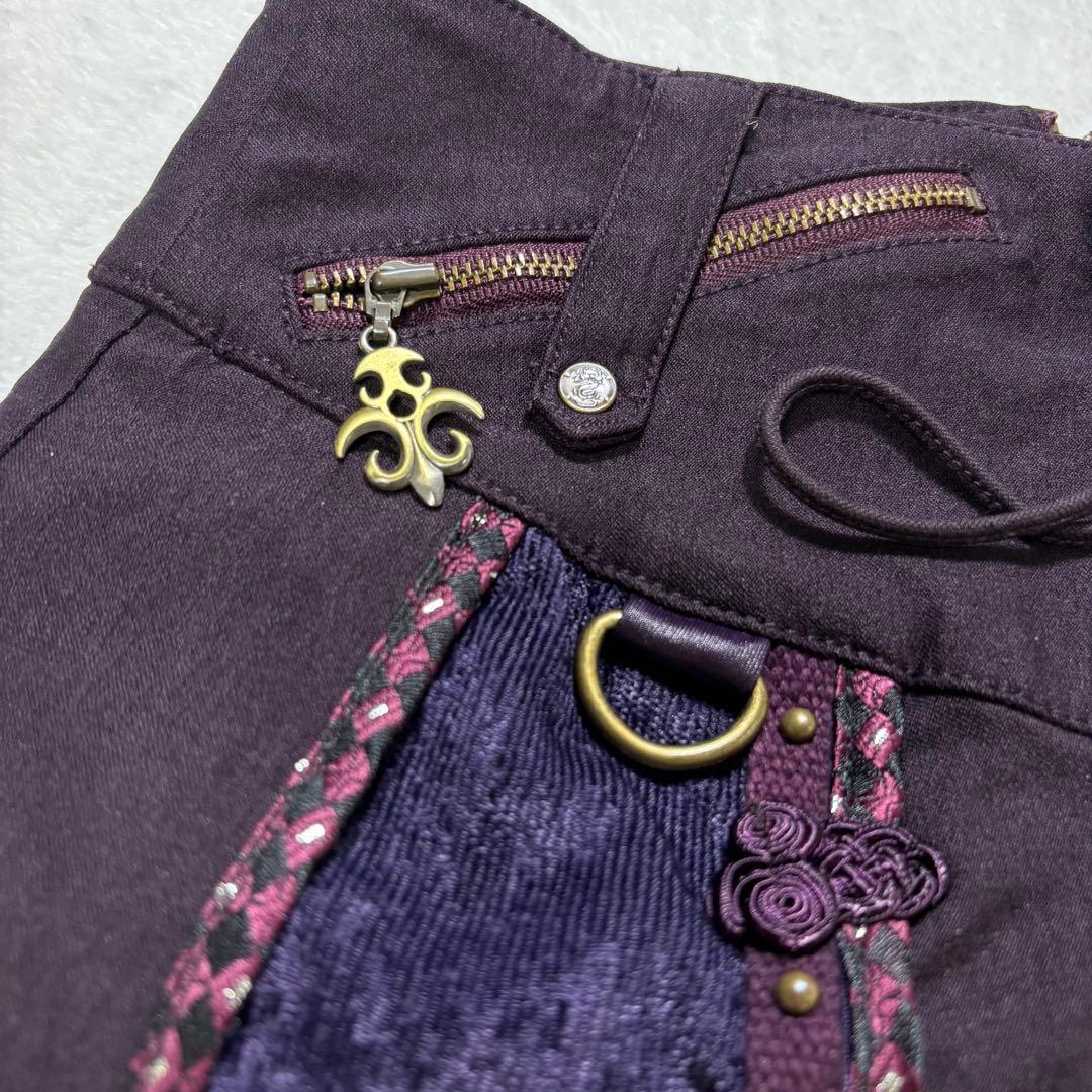 Ozz Croce ミニスカート　フレア　レイヤード　ティアード　ドラゴン