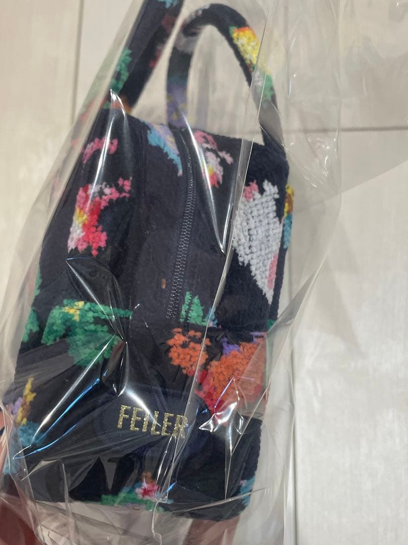 フェイラー　ファンキーフォーチュン　ミニキューブバッグ　ネイビー　神崎恵コラボ