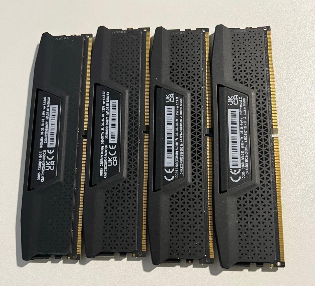 メモリー CORSAIR DDR5 64GB 5600MHz 16GBx4