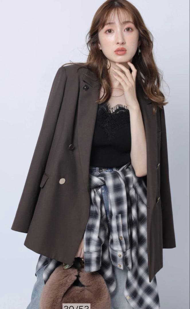 Apuweiser-riche ピン付テーラージャケット1新品タグ付き　ブラウン