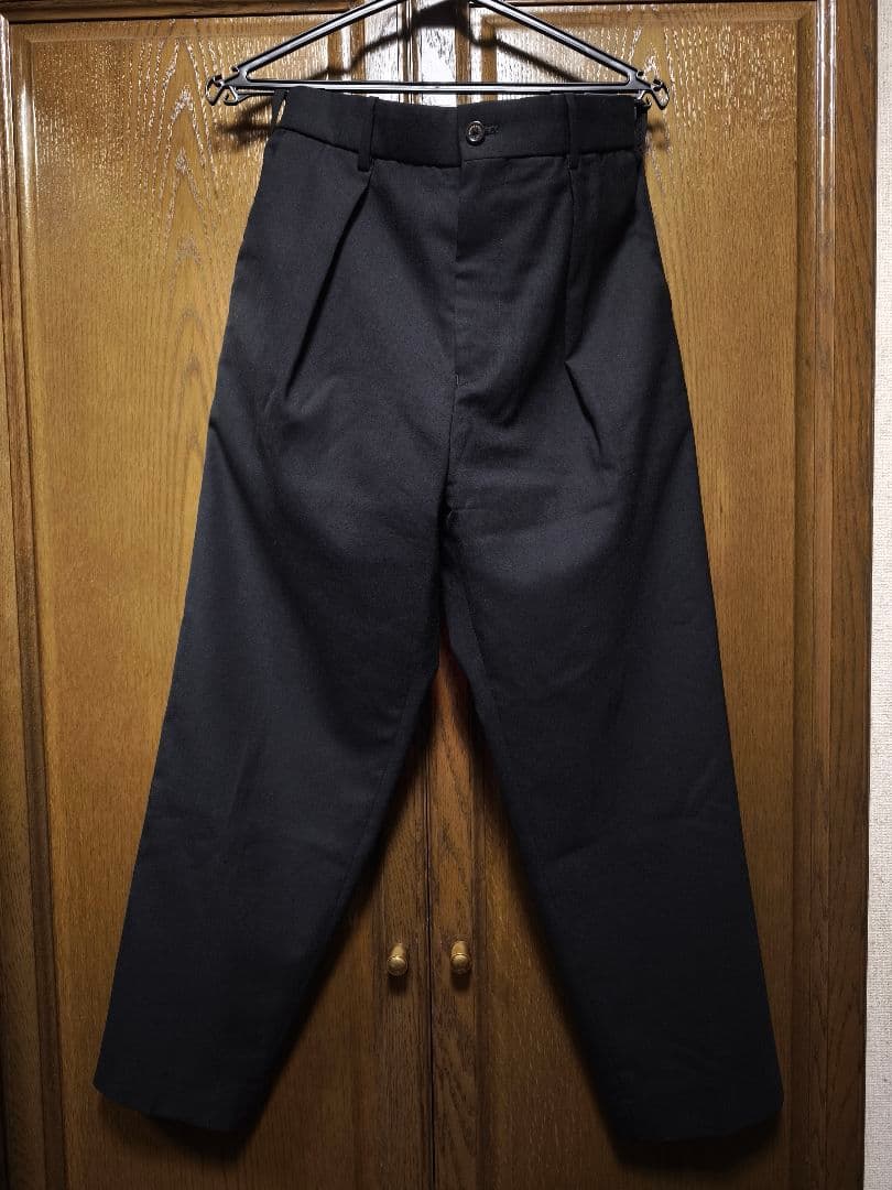 MARKAWARE ウールトロピカルペグトップパンツ　サイズ2　ブラック