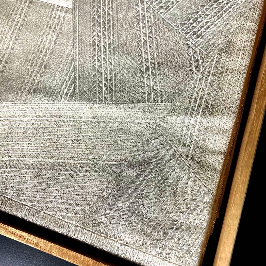 ZF-1325 袋帯 銀 正絹 フォーマル 礼装 結婚式 入学式 卒業式 黒留袖