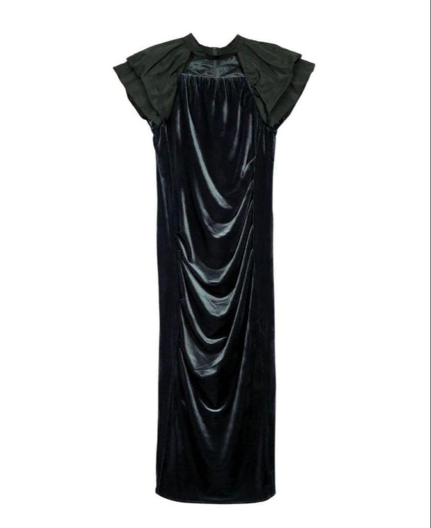 【最終値下げ】ANDRESD drapevelourdress ベロア S