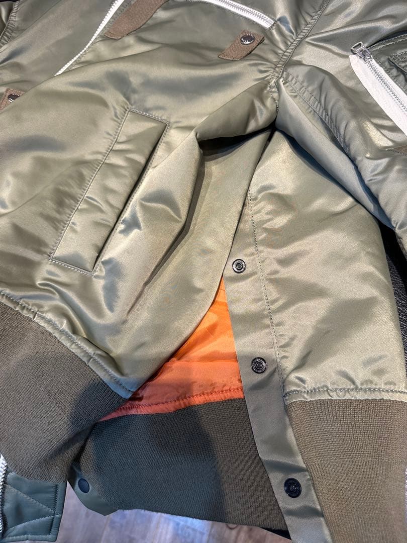 SACAI NYLON TWILL MA-1 BLOUSON サカイ　ブルゾン