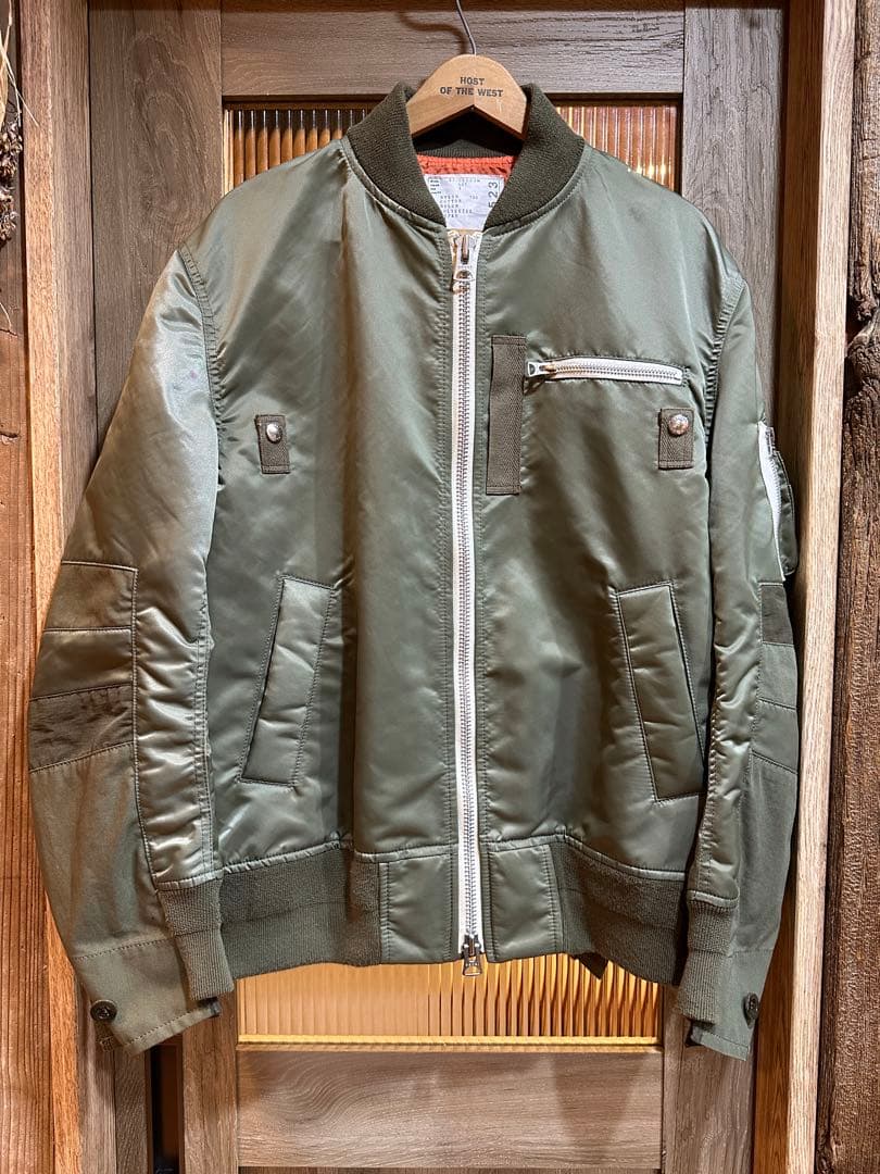 SACAI NYLON TWILL MA-1 BLOUSON サカイ　ブルゾン