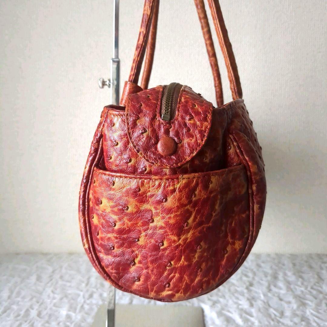 IBIZA/イビザ　希少✨️　オーストリッチ　特殊染め加工　バッグ