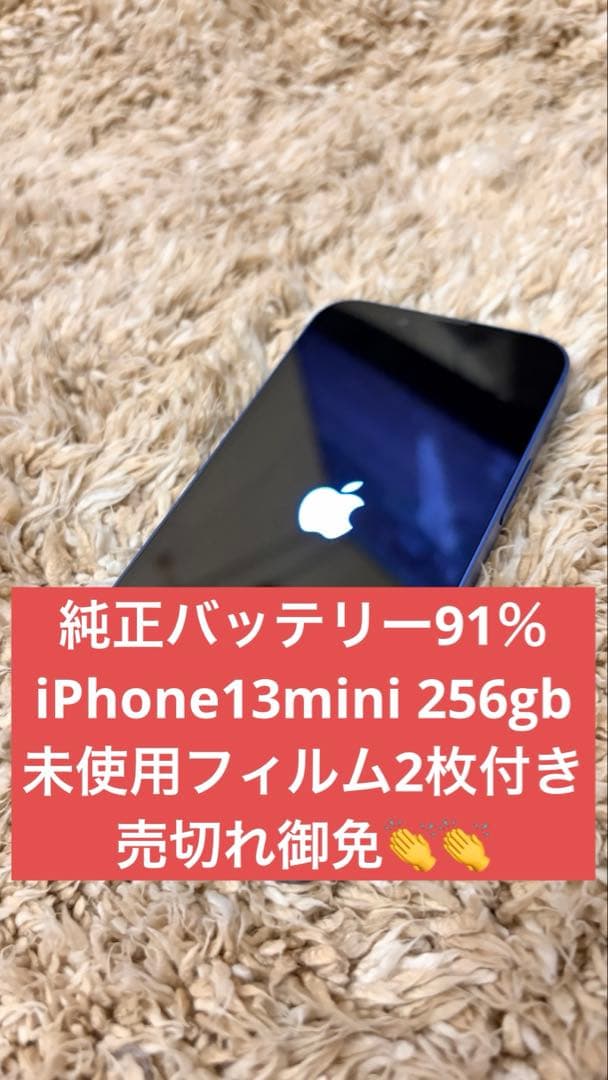 iPhone13 mini 256GB バッテリー91% 他サービス有