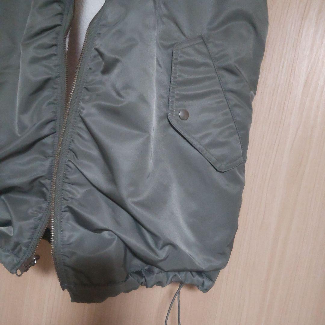 23区SROWオリーブグリーン ナイロンベスト リバーシブル