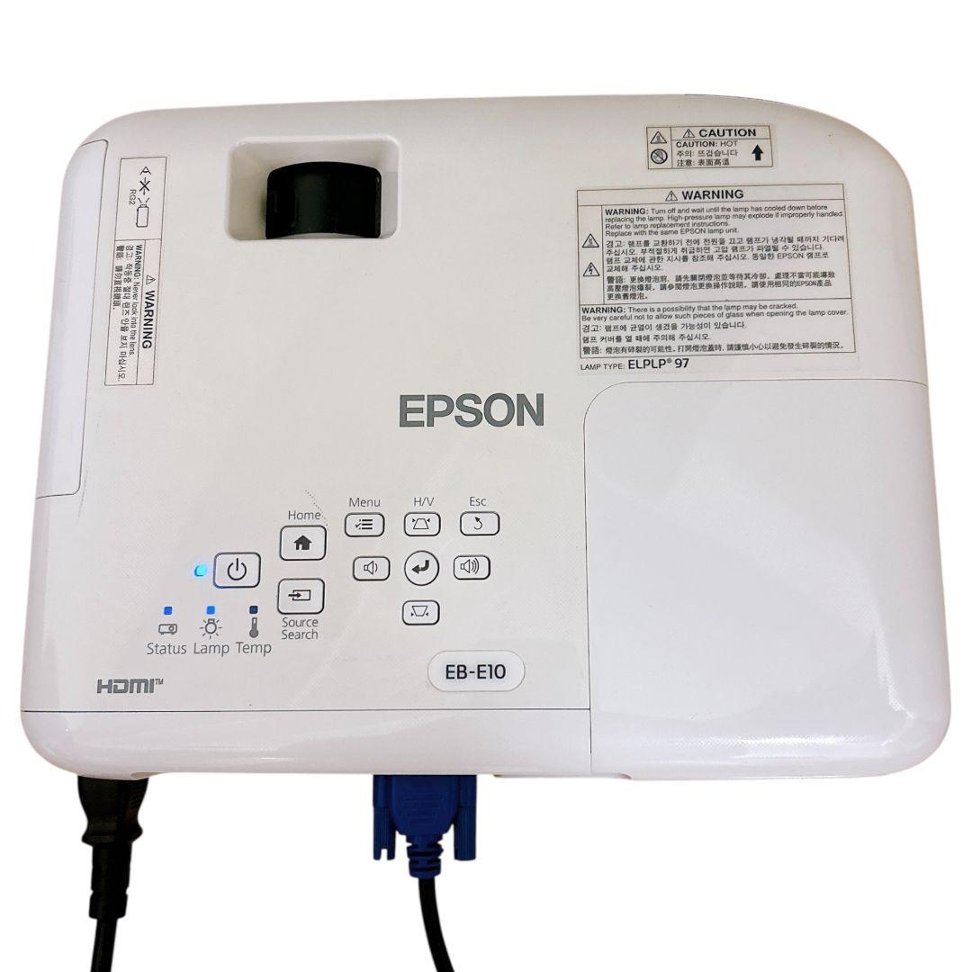 【美品】 EPSON プロジェクター EB-E10 本体 D-subケーブル