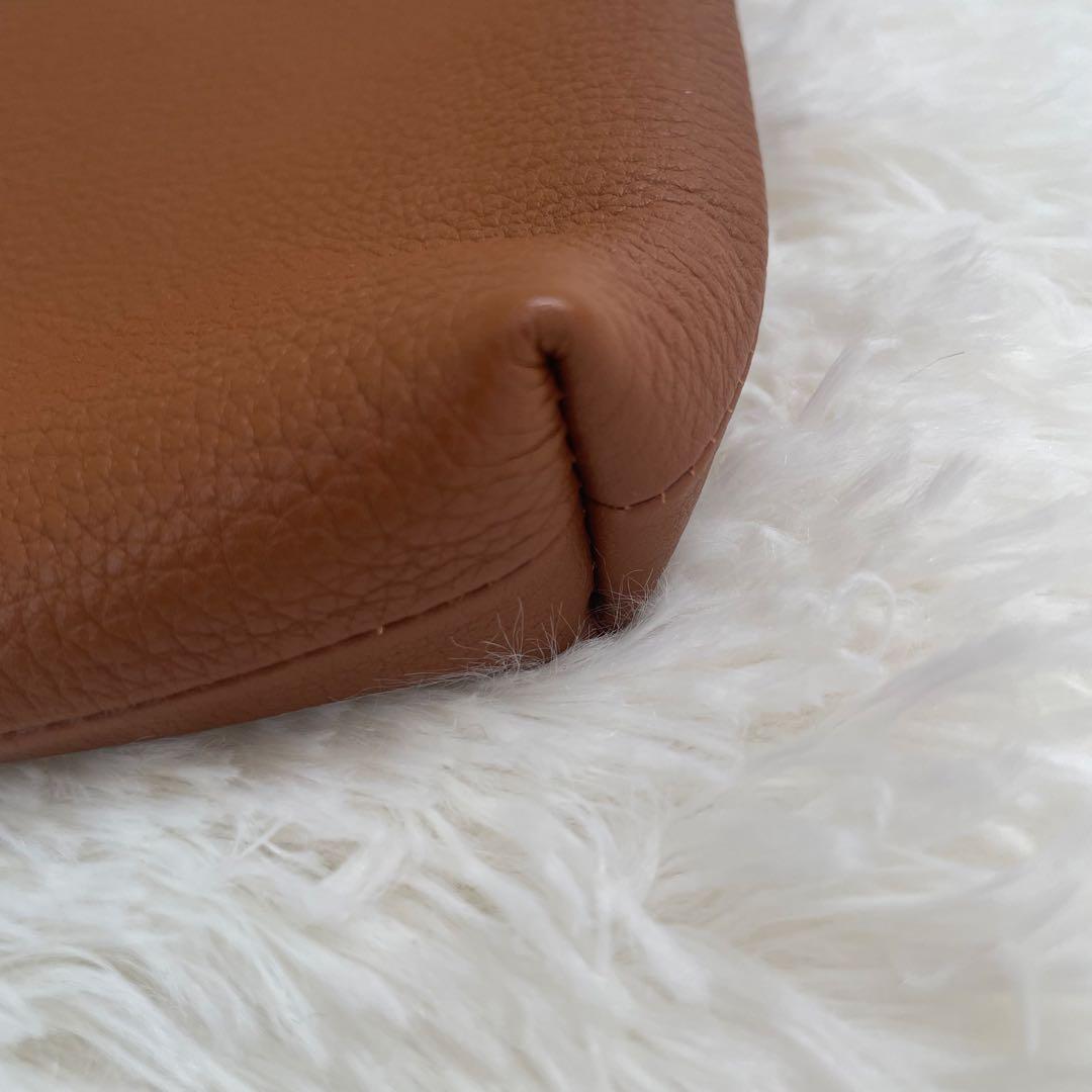 新品 フェリージ サコッシュ ショルダーバッグ レザー ブラウン 本革 ポーチ