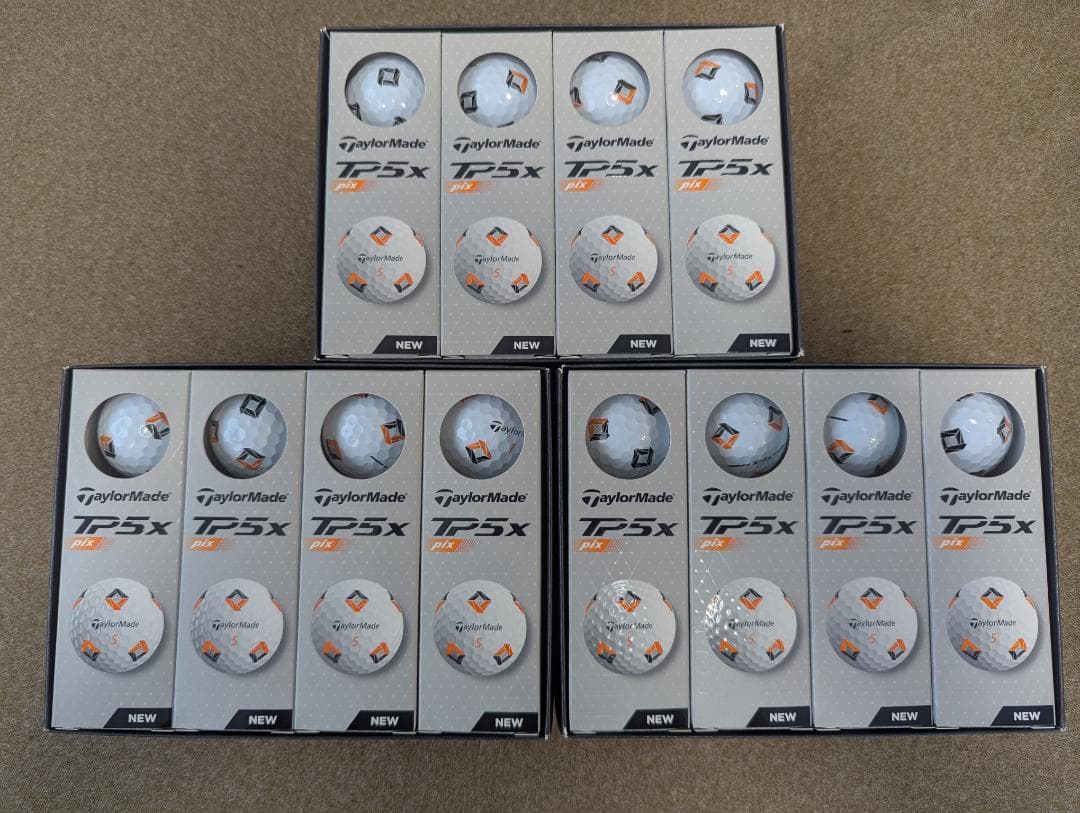 【新品】ゴルフボール テイラーメイド TP5x pix 3ダース