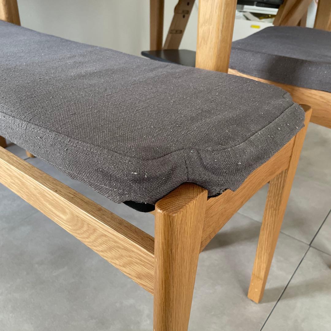 ウニコ unico ダイニングベンチ 木製フレーム グレー