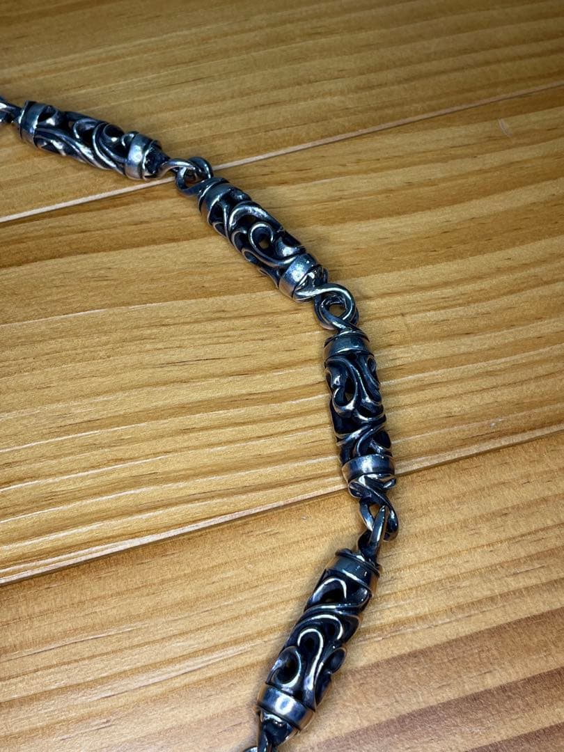 【美品】クロムハーツ 9LINKローラーウォレットチェーン　ロング