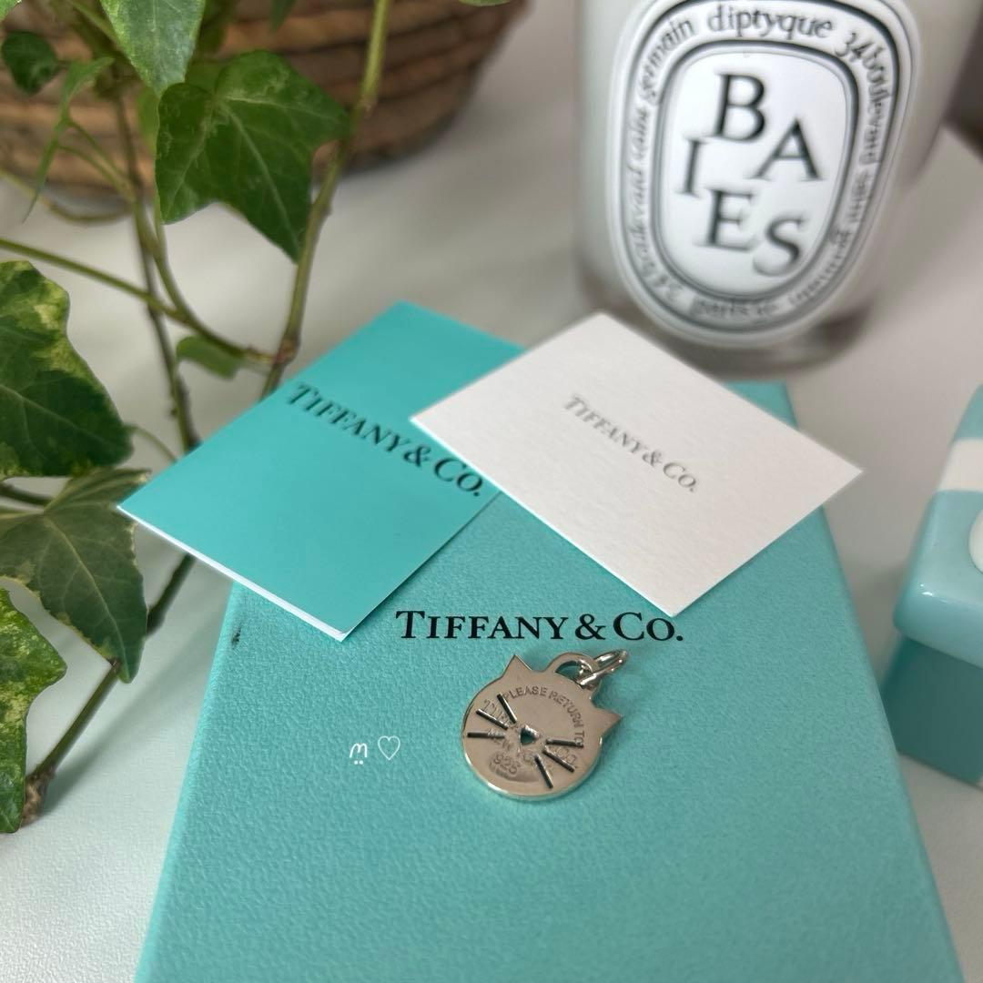 リターントゥティファニー　キャットタグチャーム　シルバー　ネックレストップ　ネコ