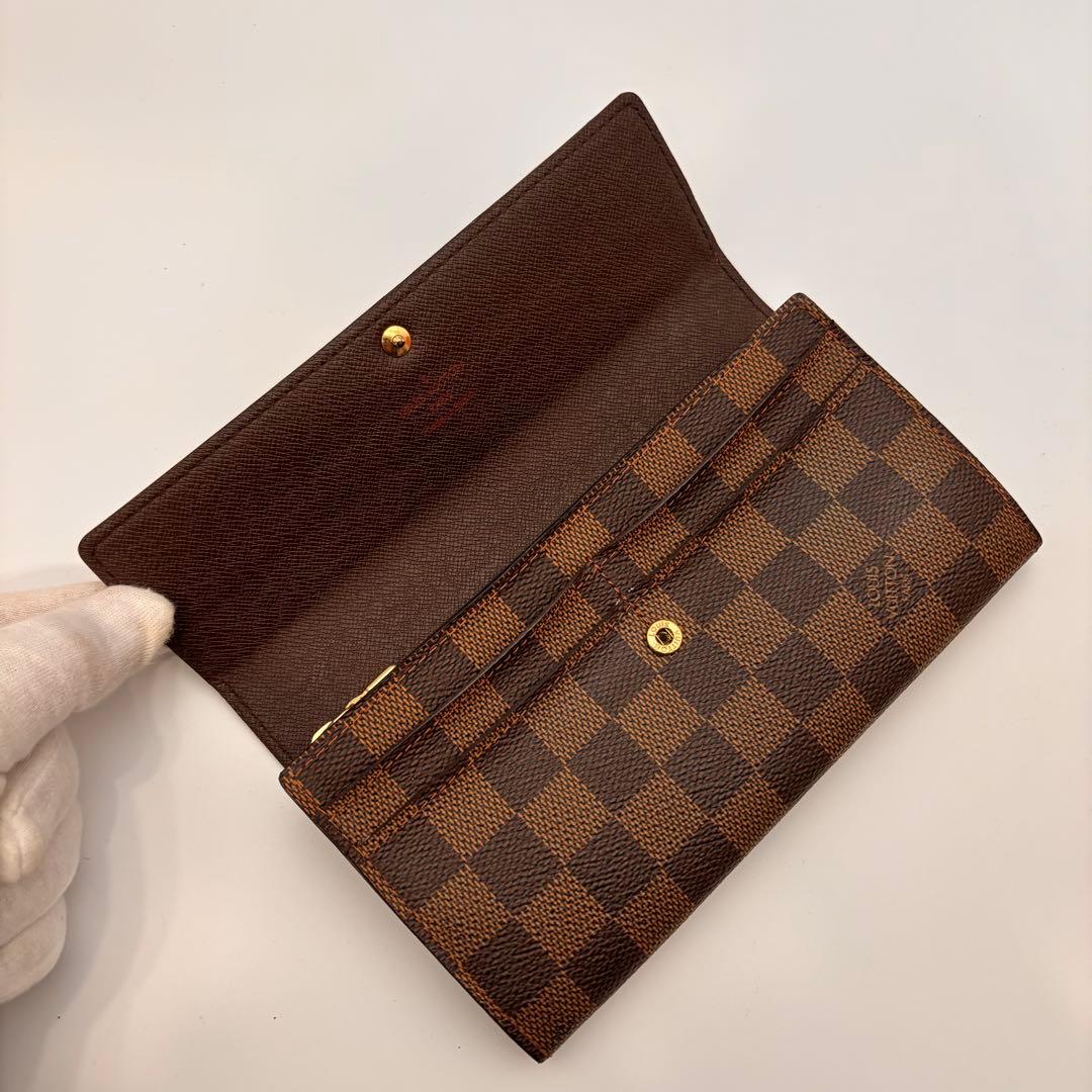 【鑑定済み】ルイヴィトン✨ダミエ✨長財布✨ポルトフォイユサラ 2つ折り財布