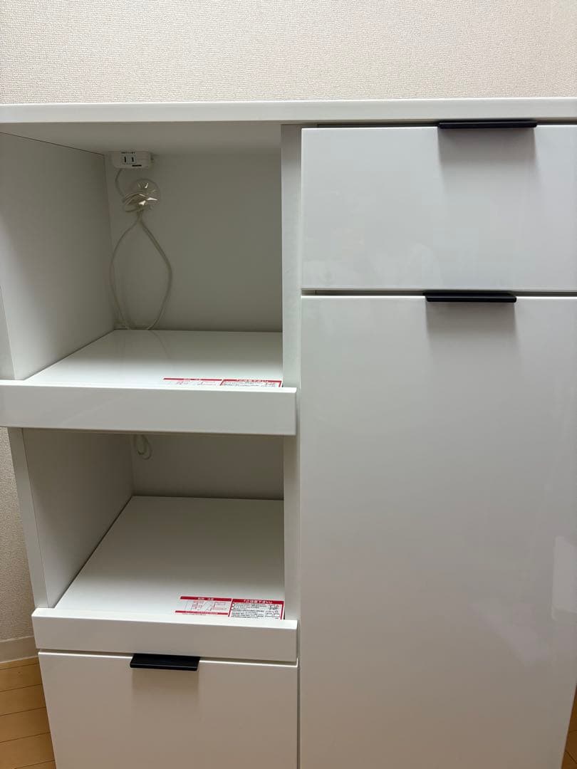 ［ニトリ］ミドルレンジボード　(エトナ80MRB WH )キッチン収納・食器棚