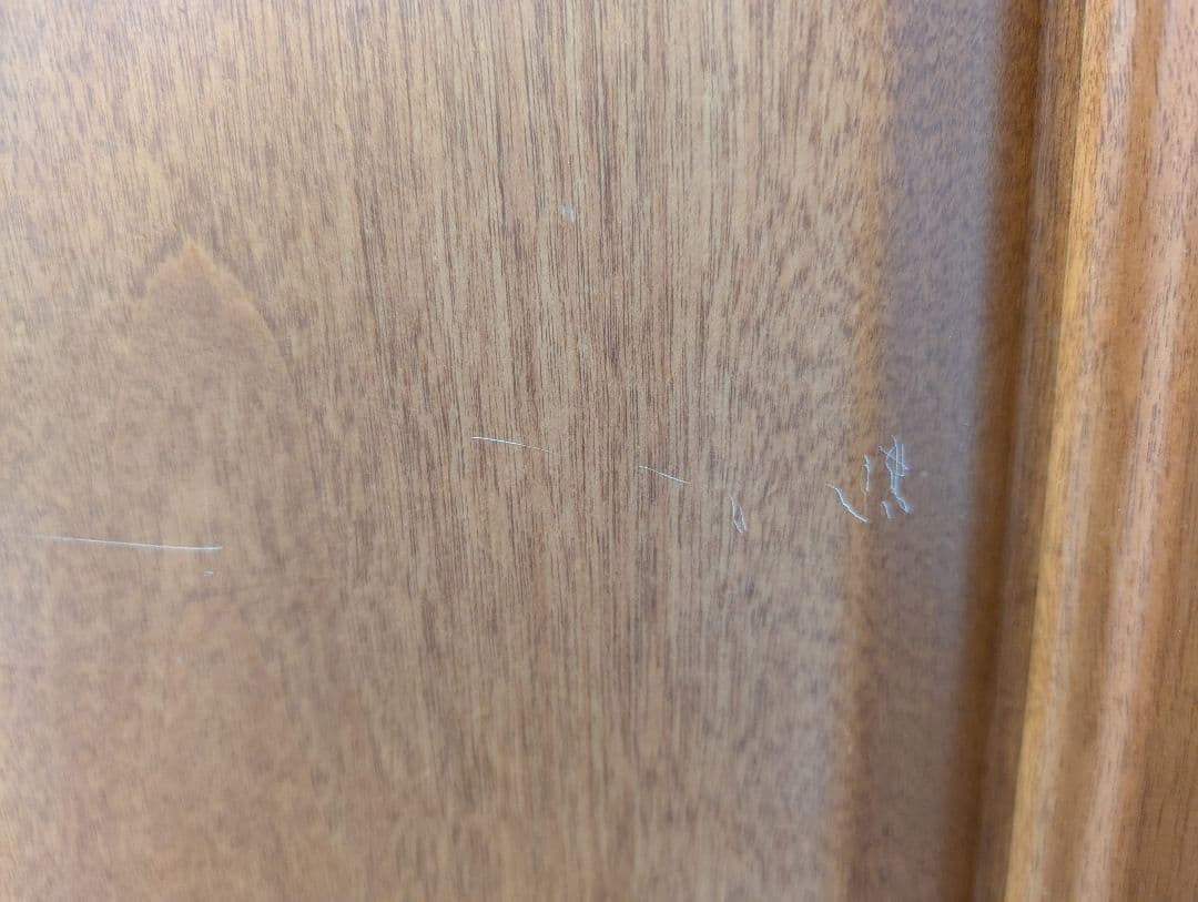 5月処分予定 送料のみ 木製タンス 3ドア 引き戸 大きな鏡付き