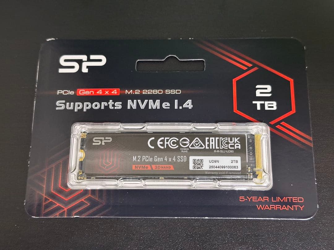 【新品未開封】SP M.2 PCIe Gen 4 x4 SSD 2TB