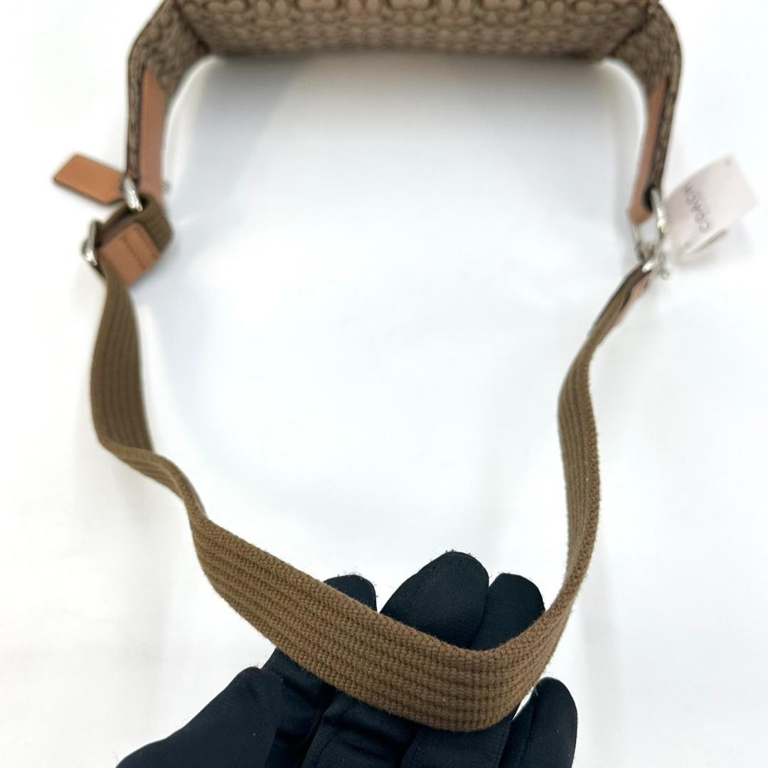 COACH コーチ ミニシグネチャー ボディバッグ ウエストポーチ ベージュ系