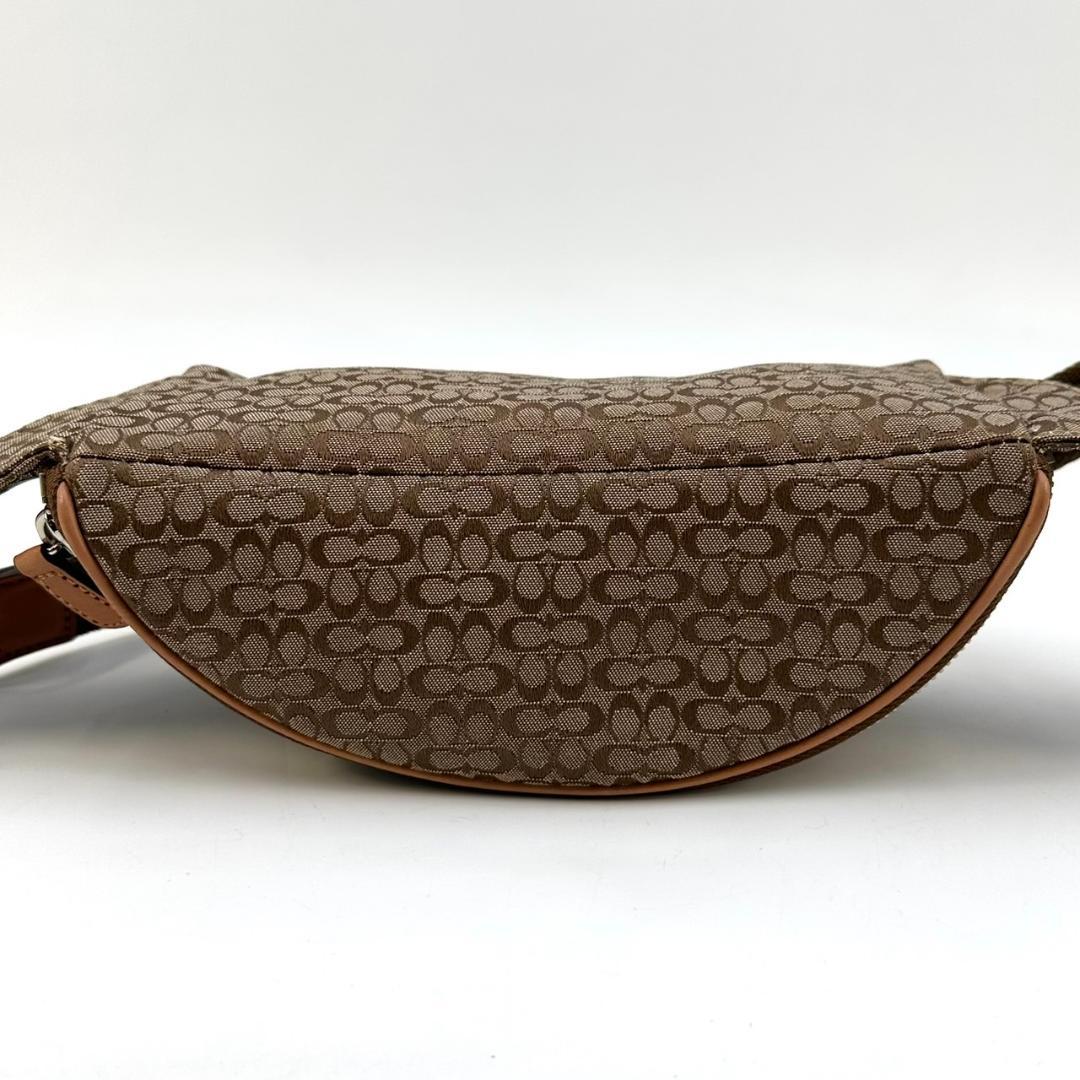 COACH コーチ ミニシグネチャー ボディバッグ ウエストポーチ ベージュ系
