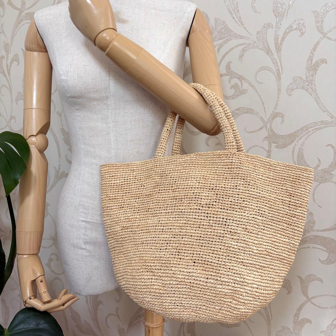 【美品】sansArcidet サンアルシデ　ラフィア　カゴバッグ