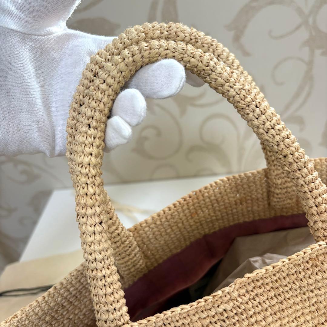 【美品】sansArcidet サンアルシデ　ラフィア　カゴバッグ